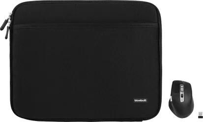 BlueBuilt Laptophoes breedte 33 cm 14 inch M Zwart + Maximus Muis