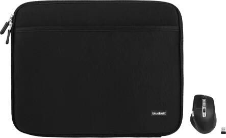 BlueBuilt Laptophoes breedte 36 cm 15-16 inch L Zwart + Maximus Muis