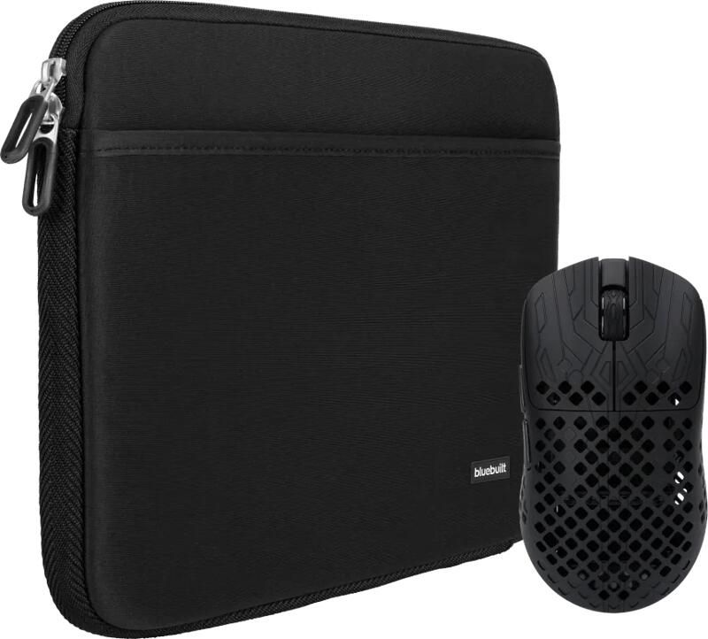 BlueBuilt Laptophoes breedte 36 cm 15-16 inch S Zwart + Vortech Prestige Gaming Muis