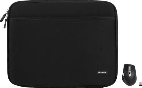 BlueBuilt Laptophoes breedte 41 cm 17 inch M Zwart + Maximus Muis