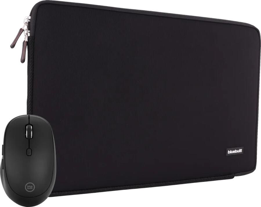 BlueBuilt Laptophoes voor Apple MacBook Pro 14 inch Zwart + Tradendum Muis