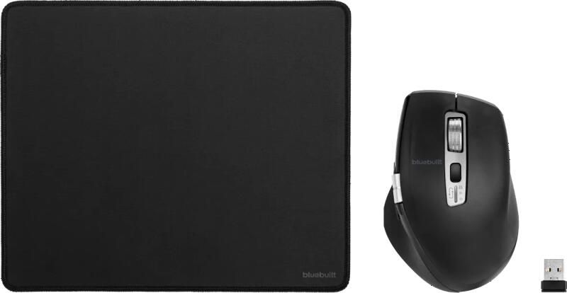 BlueBuilt Maximus Draadloze Ergonomische Bluetooth Muis + Muismat M 20 x 24 cm