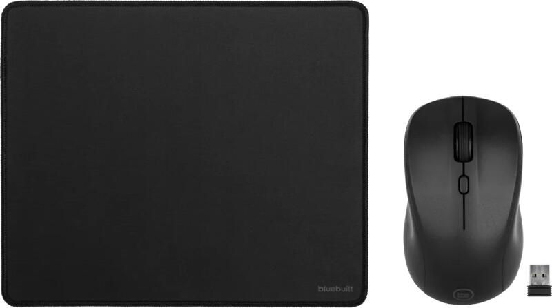 BlueBuilt Nexum Silent Click Draadloze Muis + Muismat M 20 x 24 cm