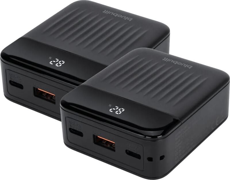 BlueBuilt Power Bank 10.000 mAh met Snelladen 20 Watt Duo Pack