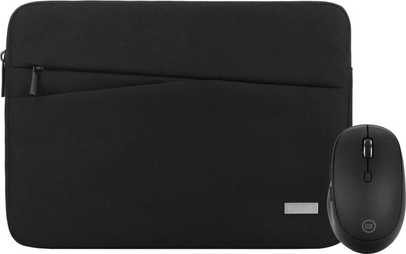 BlueBuilt Premium Laptophoes voor Apple MacBook Air 13 inch Zwart + Tradendum Draadloze Bluetooth Muis