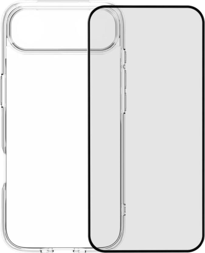 BlueBuilt Protective Back Cover iPhone 17 Air Transparant + iPhone 17 Air Screenprotector Glas