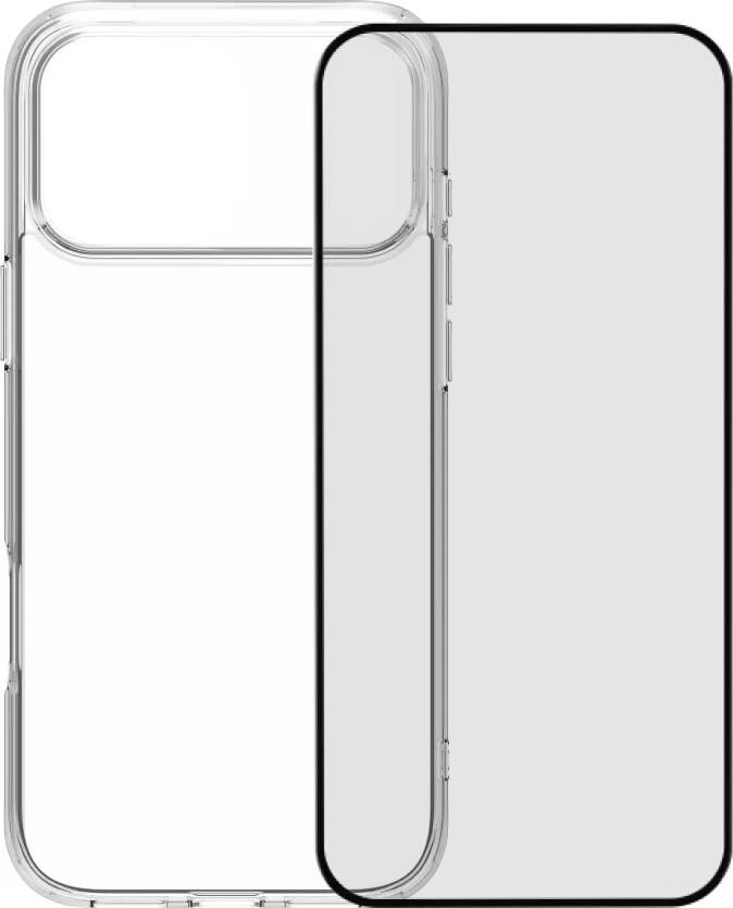 BlueBuilt Protective Back Cover iPhone 17 Pro Max Transparant + iPhone 17 Pro Max Screenprotector Glas