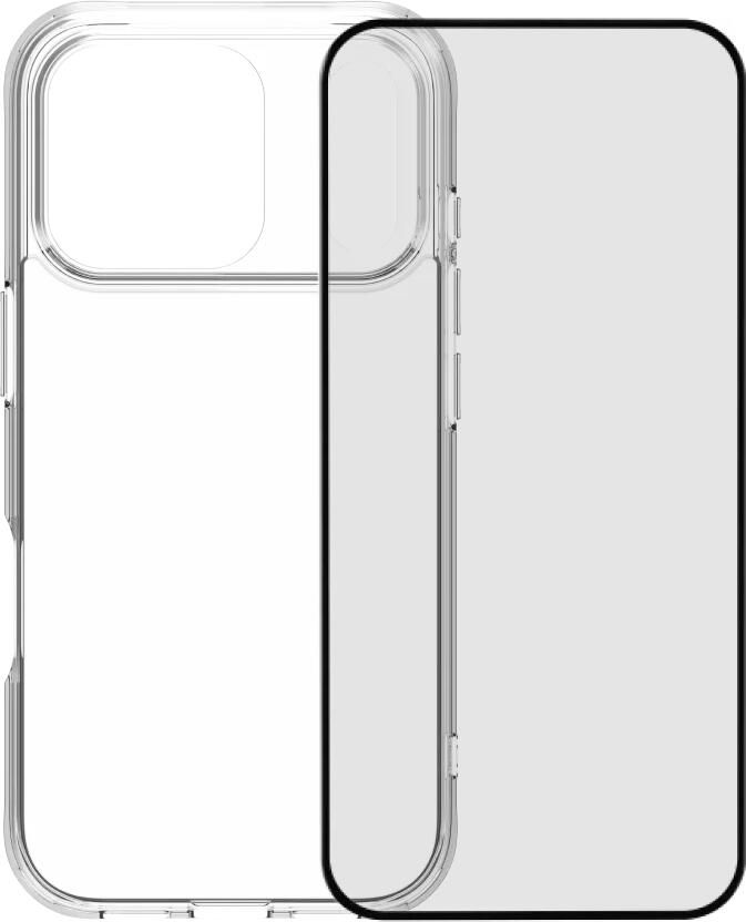 BlueBuilt Protective Back Cover iPhone 17 Pro Transparant + iPhone 17 Pro Screenprotector Glas