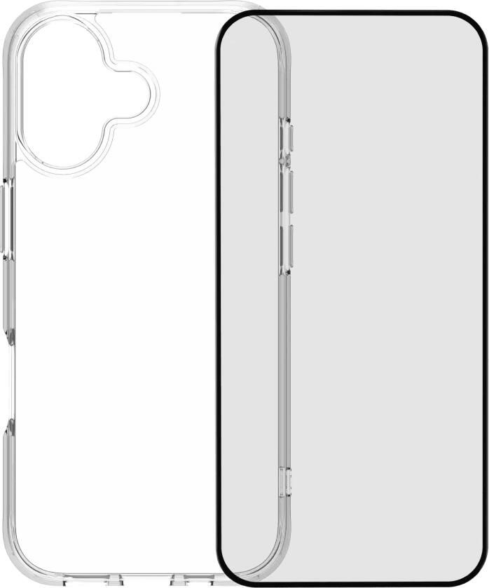 BlueBuilt Protective Back Cover iPhone 17 Transparant + iPhone 17 Screenprotector Glas