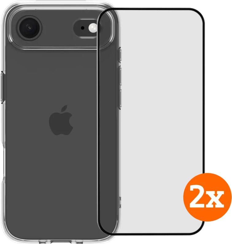 BlueBuilt Protective Back Cover iPhone Air Transparant + Screenprotector Duo Pack