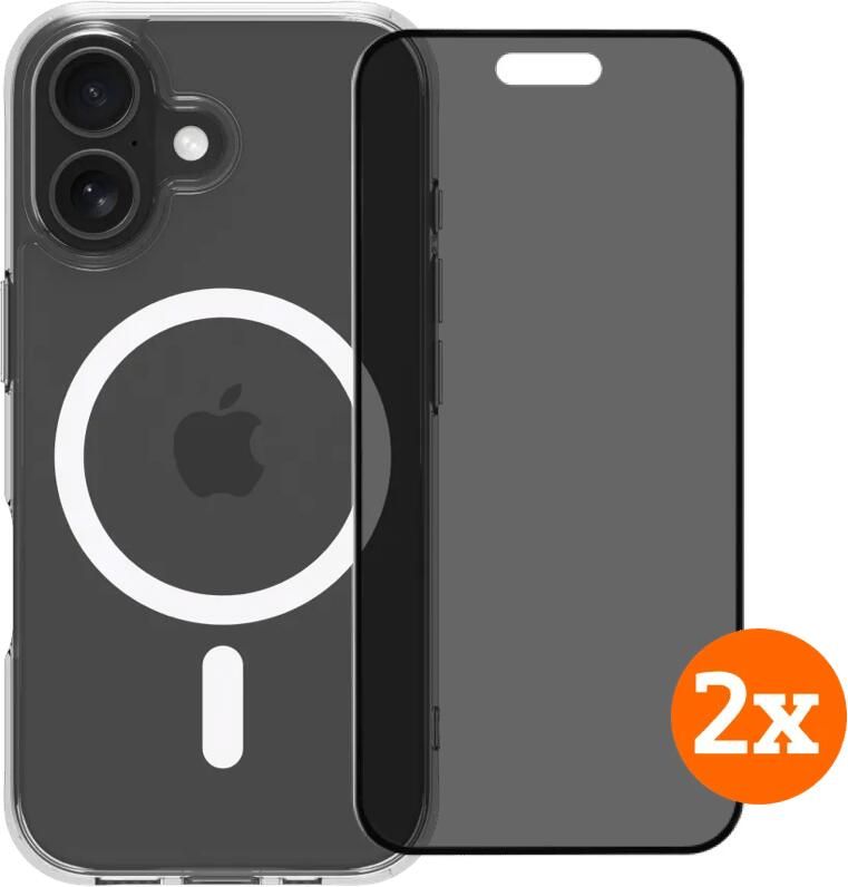 BlueBuilt Protective Back Cover MagSafe iPhone 17 + Privacy Screenprotector Duo Pack
