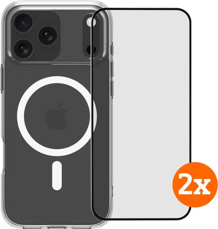 BlueBuilt Protective Back Cover MagSafe iPhone 17 Pro Max + Screenprotector Duo Pack