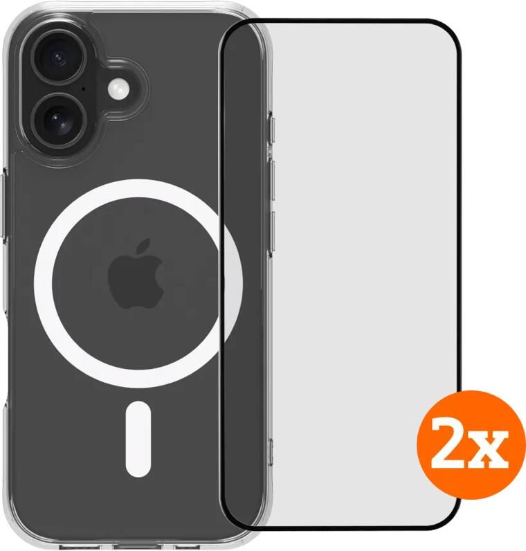 BlueBuilt Protective Back Cover MagSafe iPhone 17 Transparant + Screenprotector Duo Pack