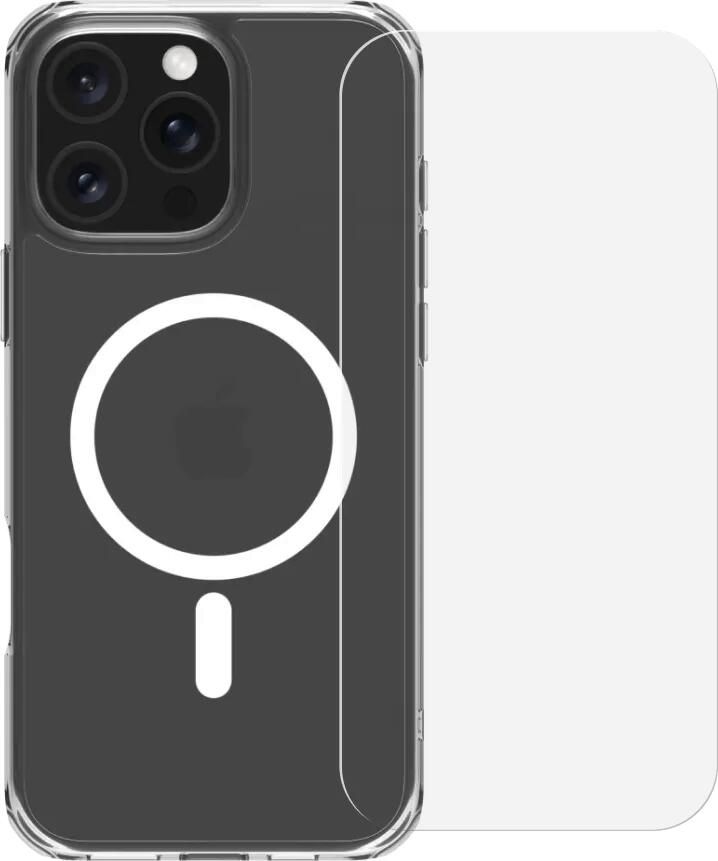 BlueBuilt Protective Back Cover met MagSafe iPhone 16 Pro Max + Screenprotector Glas