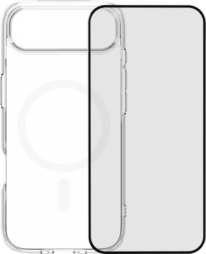 BlueBuilt Protective Back Cover met MagSafe iPhone Air Transparant + Screenprotector Glas