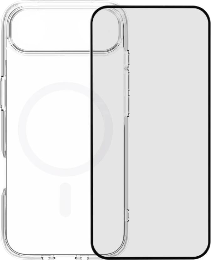 BlueBuilt Protective Back Cover met MagSafe iPhone 17 Air Transparant + iPhone 17 Air Screenprotector Glas