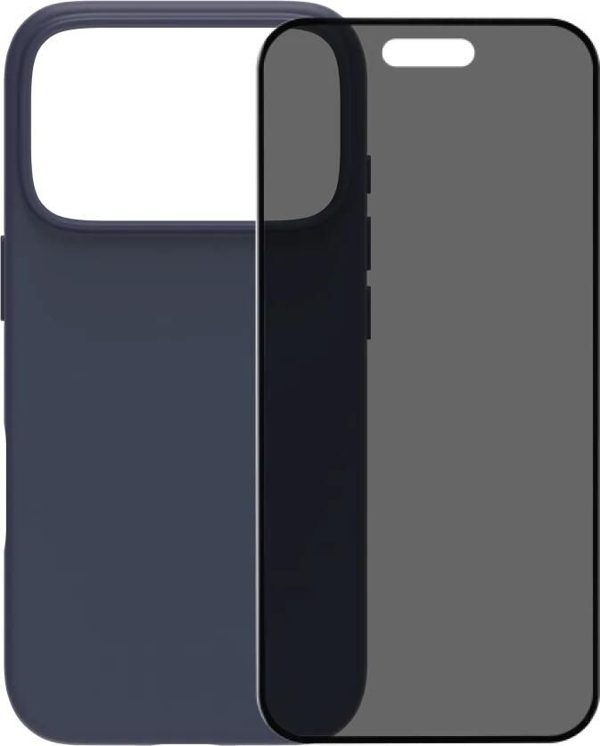 BlueBuilt Protective Back Cover met MagSafe iPhone 17 Pro Blauw + iPhone 17 Pro Privacy Screenprotector Glas