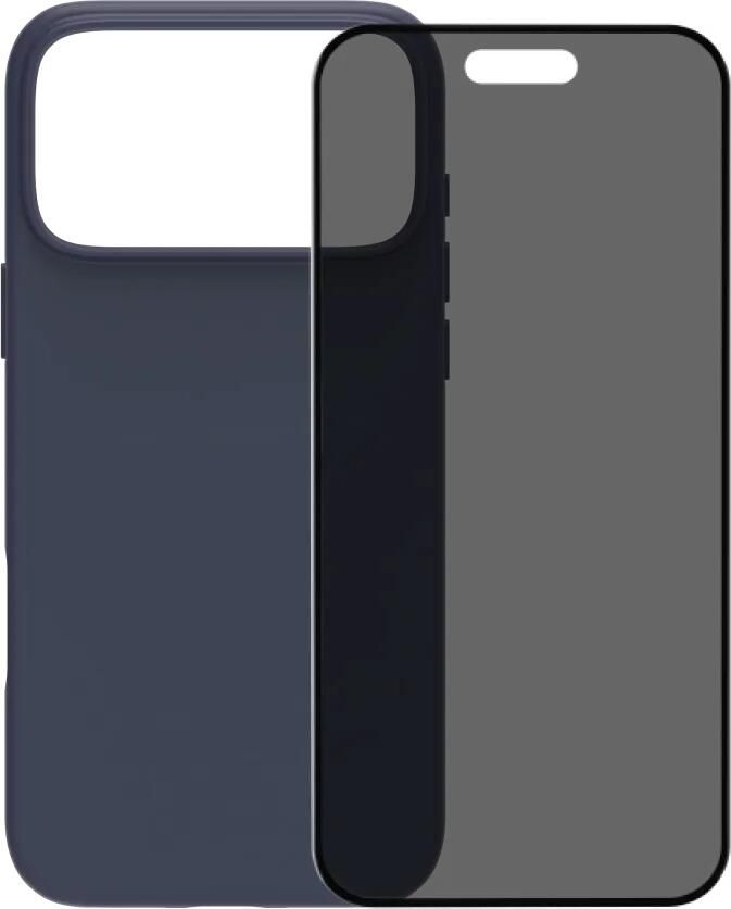 BlueBuilt Protective Back Cover met MagSafe iPhone 17 Pro Max Blauw + iPhone 17 Pro Max Privacy Screenprotector Glas