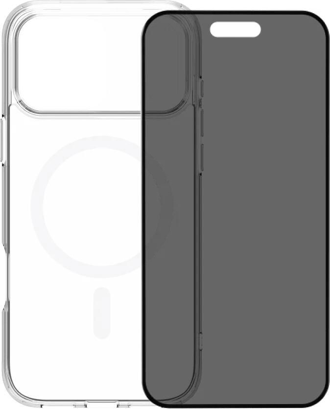 BlueBuilt Protective Back Cover met MagSafe iPhone 17 Pro Max Transparant + iPhone 17 Pro Max Privacy Screenprotector Glas