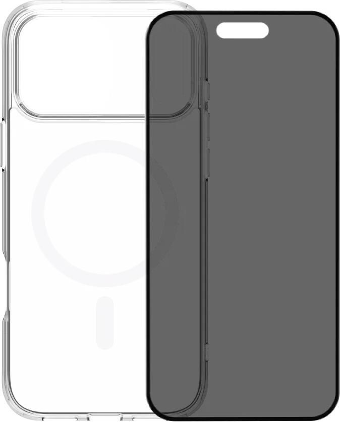 BlueBuilt Protective Back Cover met MagSafe iPhone 17 Pro Max Transparant + iPhone 17 Pro Max Privacy Screenprotector Glas