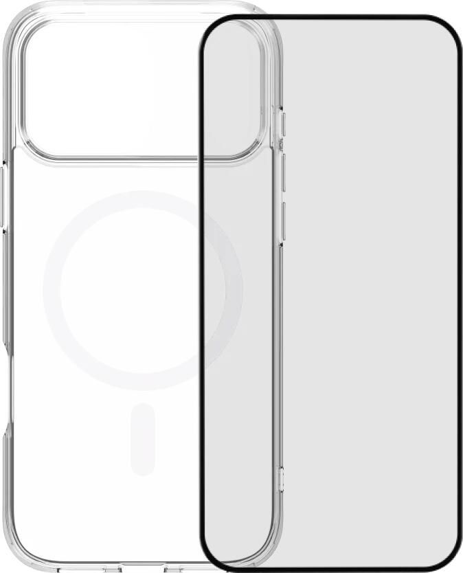 BlueBuilt Protective Back Cover met MagSafe iPhone 17 Pro Max Transparant + iPhone 17 Pro Max Screenprotector Glas