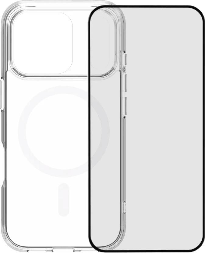 BlueBuilt Protective Back Cover met MagSafe iPhone 17 Pro Transparant + iPhone 17 Pro Screenprotector Glas