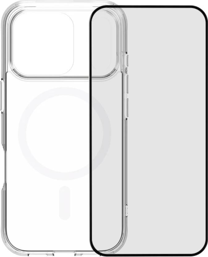 BlueBuilt Protective Back Cover met MagSafe iPhone 17 Pro Transparant + iPhone 17 Pro Screenprotector Glas