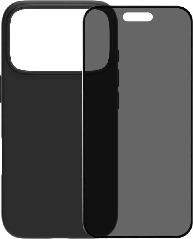 BlueBuilt Protective Back Cover met MagSafe iPhone 17 Pro Zwart + iPhone 17 Pro Privacy Screenprotector Glas