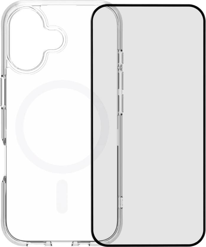BlueBuilt Protective Back Cover met MagSafe iPhone 17 Transparant + iPhone 17 Screenprotector Glas