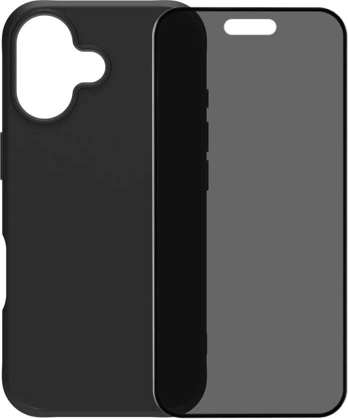 BlueBuilt Protective Back Cover met MagSafe iPhone 17 Zwart + iPhone 17 Privacy Screenprotector Glas