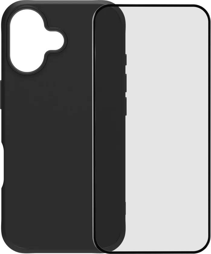 BlueBuilt Protective Back Cover met MagSafe iPhone 17 Zwart + iPhone 17 Screenprotector Glas