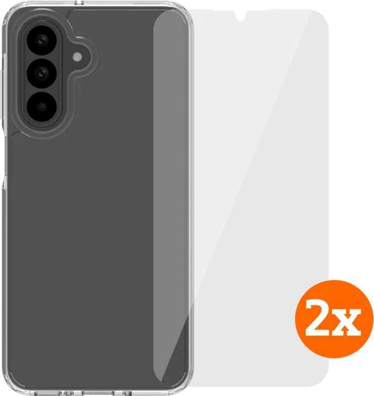 BlueBuilt Protective Back Cover Samsung Galaxy A26 Transparant + Screenprotector Duo Pack