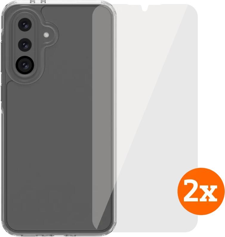 BlueBuilt Protective Back Cover Samsung Galaxy A36 Transparant + Screenprotector Duo Pack