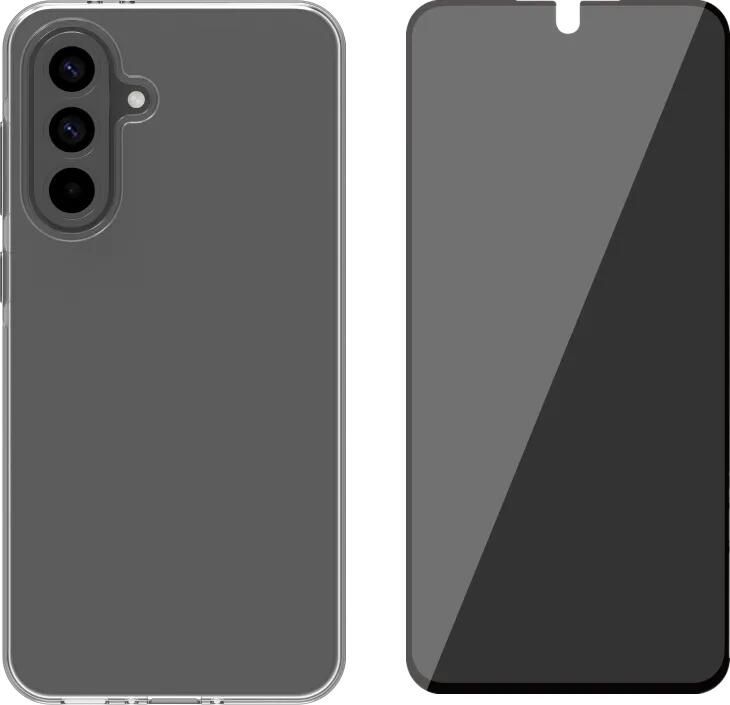 BlueBuilt Protective Back Cover Samsung Galaxy A56 Transparant + Privacy Screenprotector