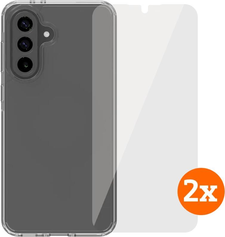 BlueBuilt Protective Back Cover Samsung Galaxy A56 Transparant + Screenprotector Duo Pack