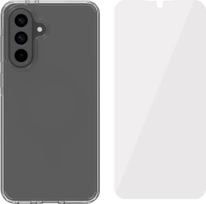 BlueBuilt Protective Back Cover Samsung Galaxy A56 Transparant + Screenprotector Glas