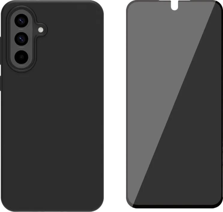 BlueBuilt Protective Back Cover Samsung Galaxy A56 Zwart + Privacy Screenprotector Glas