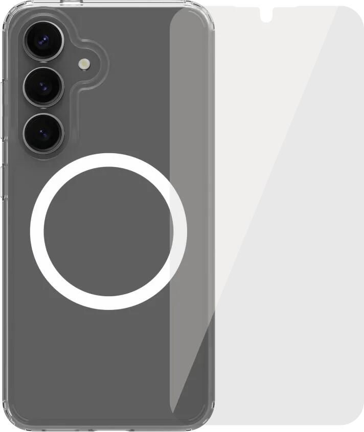 BlueBuilt Protective Back Cover Samsung Galaxy S25 Transparant + Screenprotector Glas