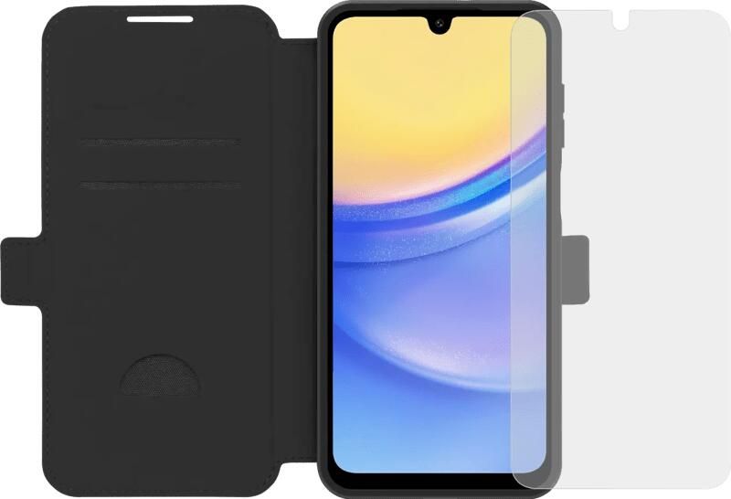 BlueBuilt Samsung Galaxy A16 4G 5G Book Case Zwart + Screenprotector Glas