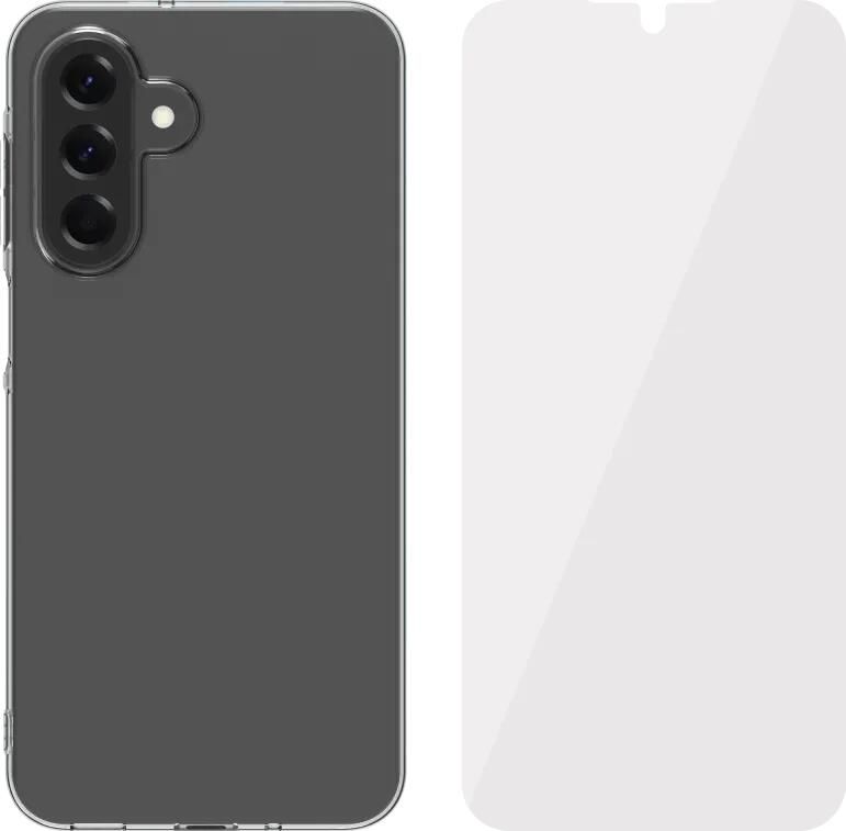 BlueBuilt Samsung Galaxy A17 Back Cover Transparant + Screenprotector Glas