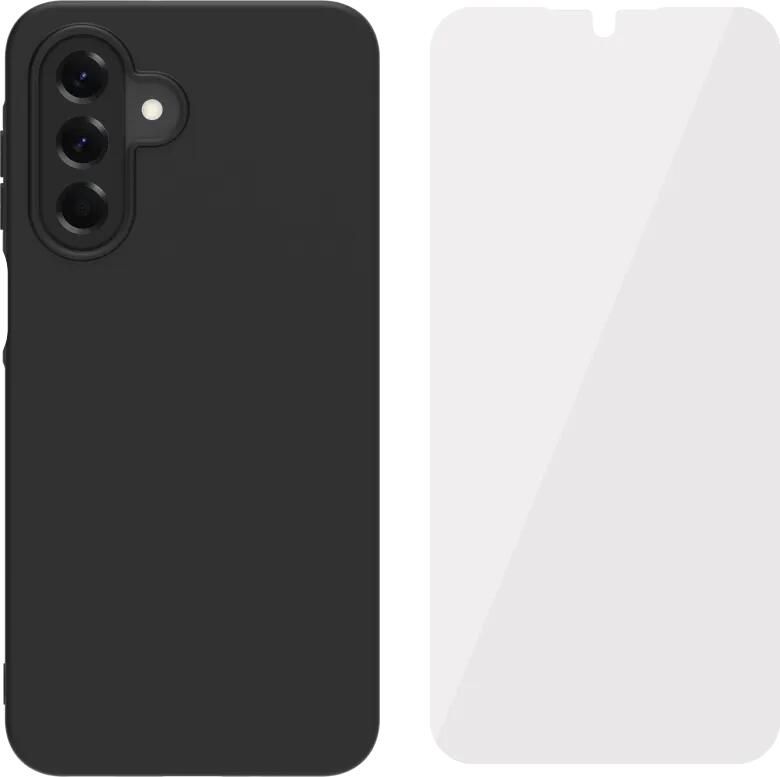 BlueBuilt Samsung Galaxy A17 Back Cover Zwart + Screenprotector Glas