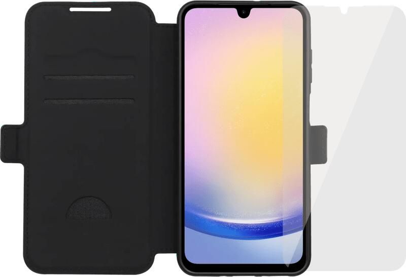BlueBuilt Samsung Galaxy A26 Book Case Zwart + Screenprotector Glas