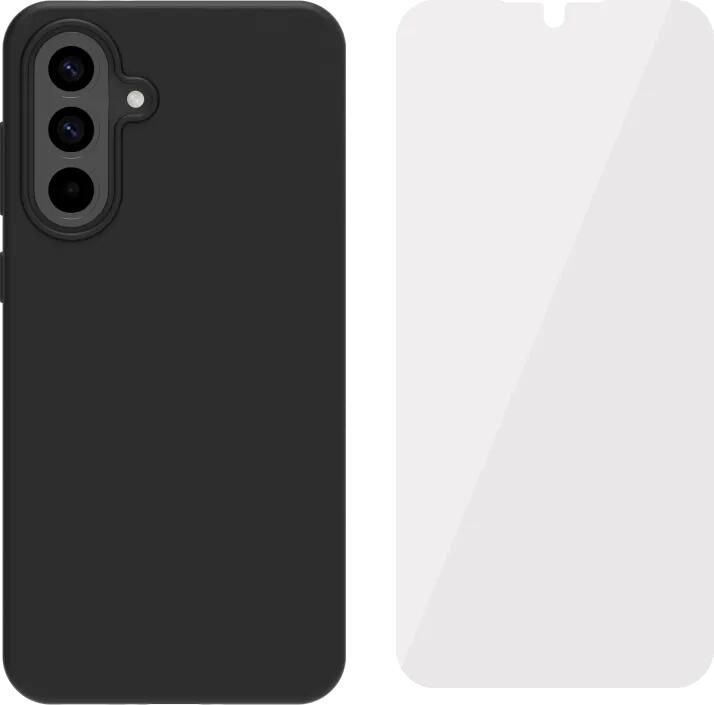 BlueBuilt Samsung Galaxy A56 Back Cover Zwart + screenprotector Glas