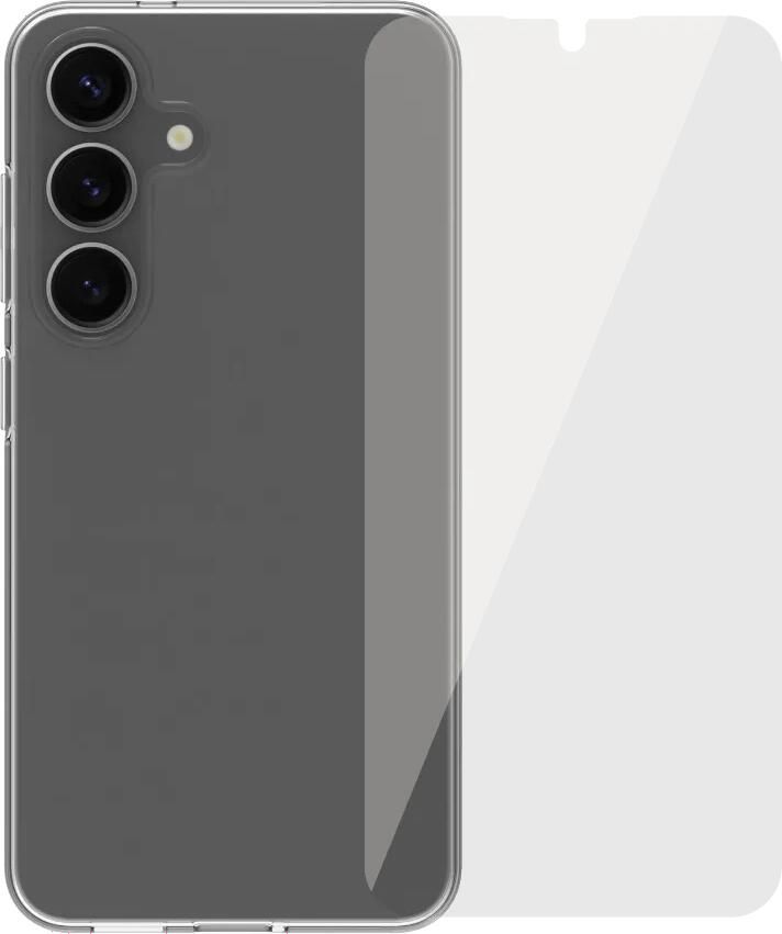 BlueBuilt Samsung Galaxy S25 Back Cover Transparant + Screenprotector Glas