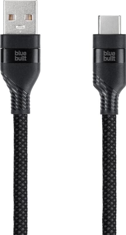 BlueBuilt Usb A naar Usb C Kabel 1 5m Nylon Zwart
