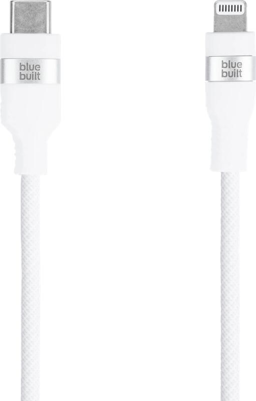 BlueBuilt Usb C naar Lightning Kabel 1 5m Nylon Wit