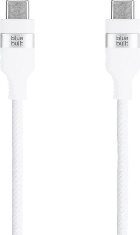 BlueBuilt Usb C naar Usb C Kabel 1 5m Magnetisch Nylon Wit