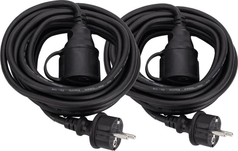 BlueBuilt Verlengkabel IP44 5m Duo Pack