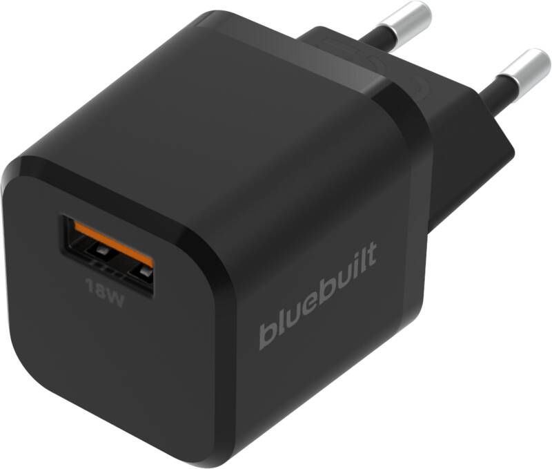 BlueBuilt Quick Charge Oplader met Usb A Poort 18W Zwart