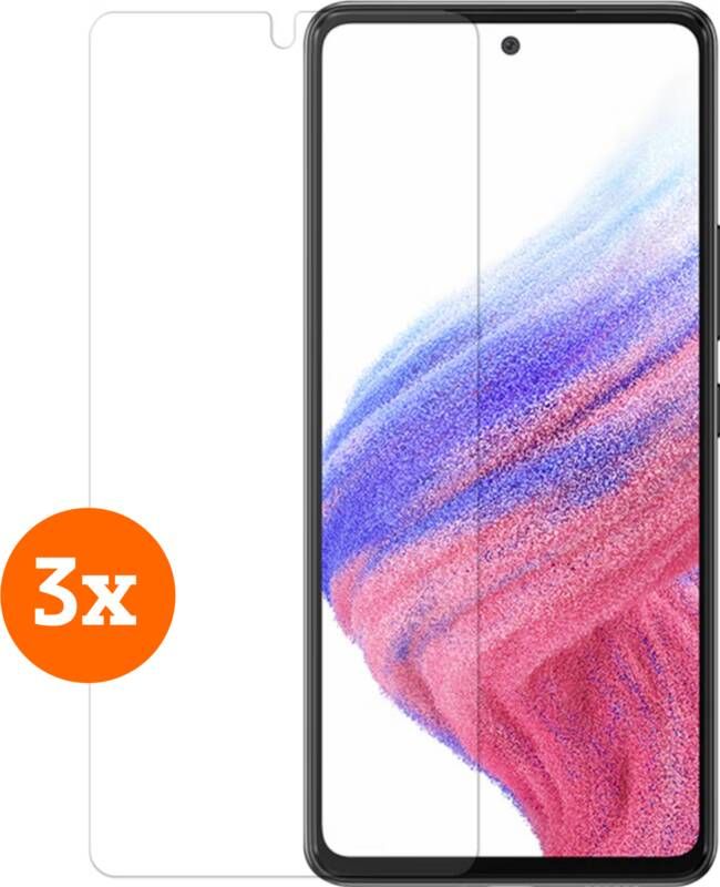 BlueBuilt Samsung Galaxy A53 A52s A52 Screenprotector Glas Trio Pack